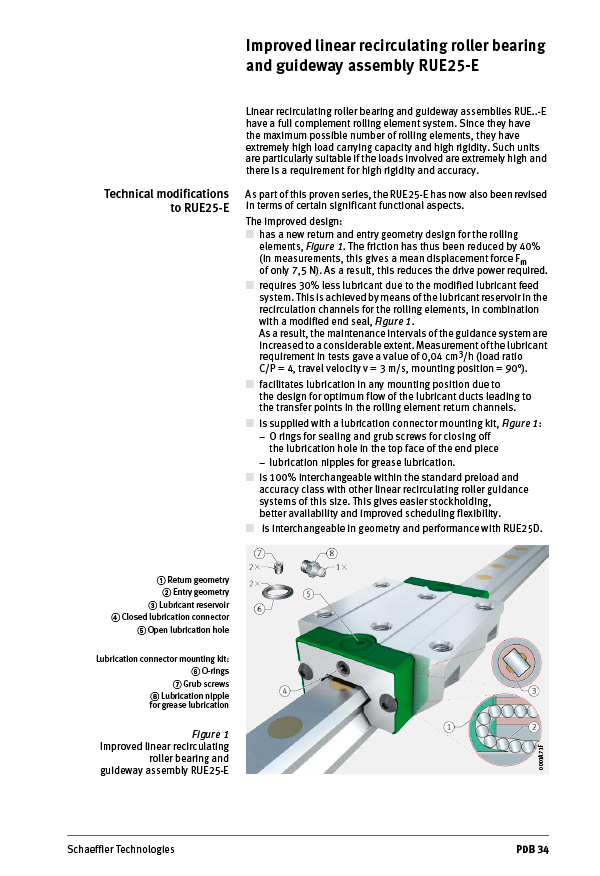 Improved linear recirculating roller bearing and guideway assembly